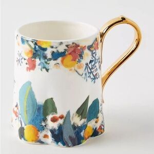 RARE Anthropologie Botanica Floral Mug
